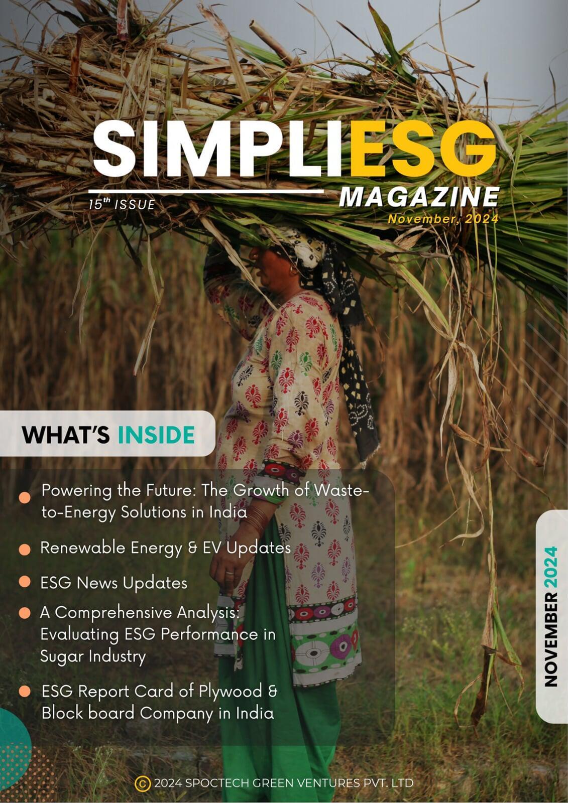 SimpliESG Magazine November 2024 – ESG progress in India’s sugar industry